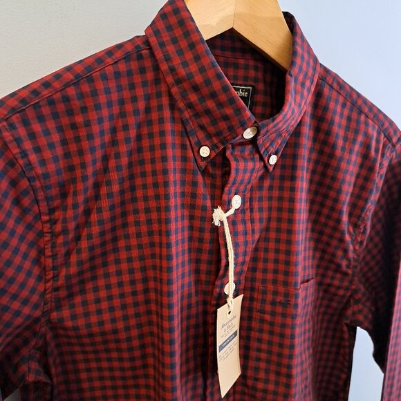 Abercrombie & Fitch Men's XS Stretch Poplin Long Sleeve Button Down New With Tag - Picture 4 of 13